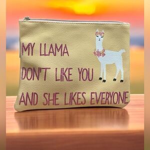 Jade & Deer Makeup Cosmetic Toiletries Llama Pouch Bag 3for20